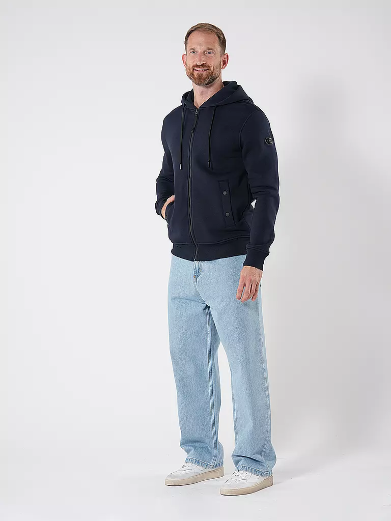 ALPHATAURI Kapuzensweatjacke dunkelblau