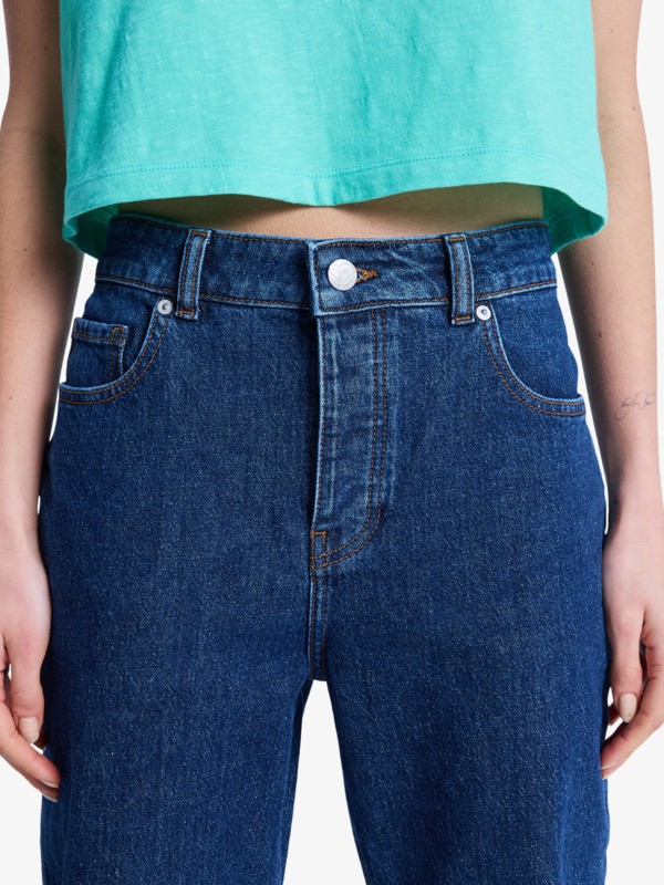 Moonrise Long Mid Ocean Blue Jeans coupe droite Bleu Femme