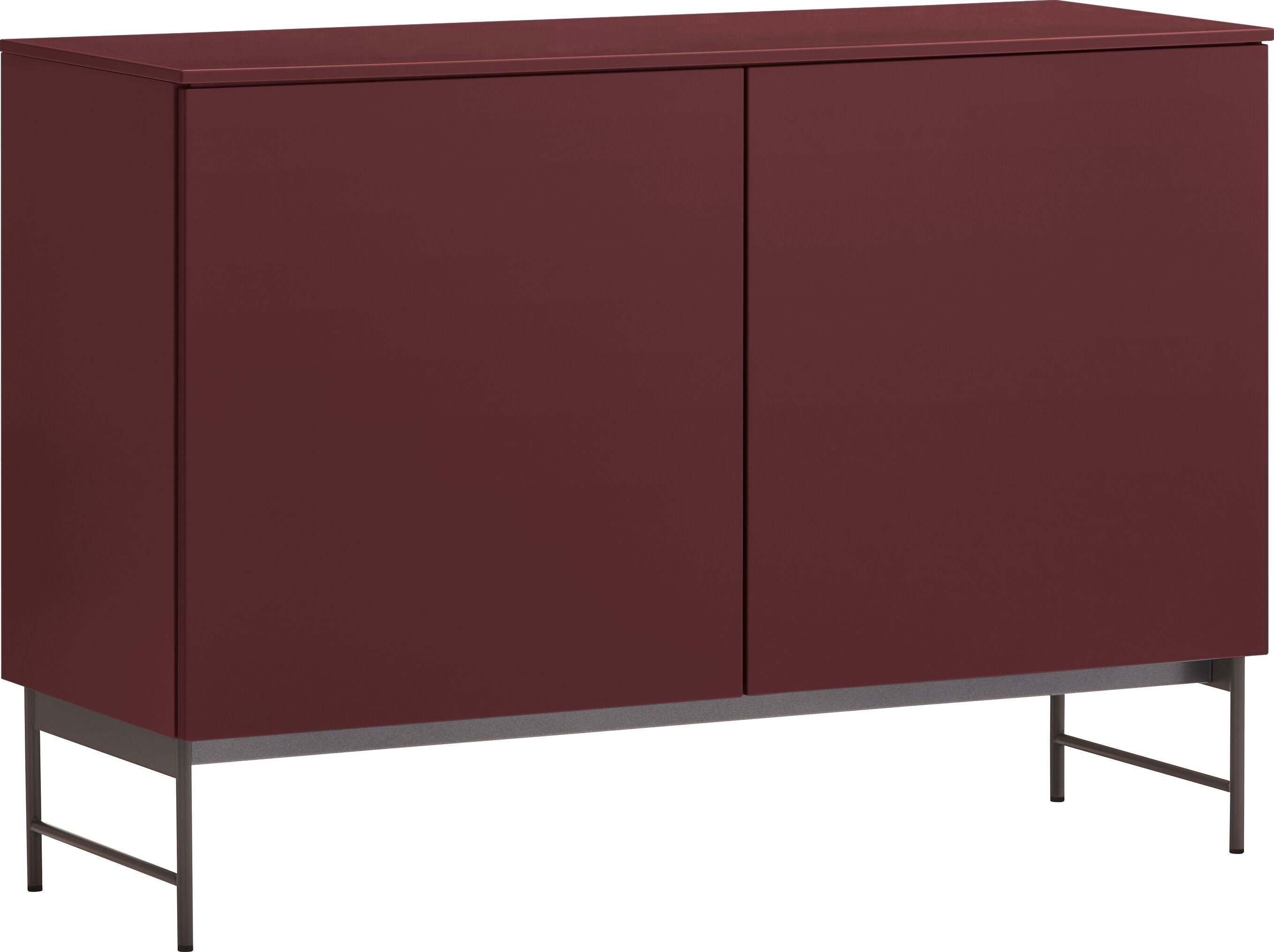 TILL Sideboard - Dunkelrot / B: 112.0 cm x T: 41.0 cm x H: 78.3 cm