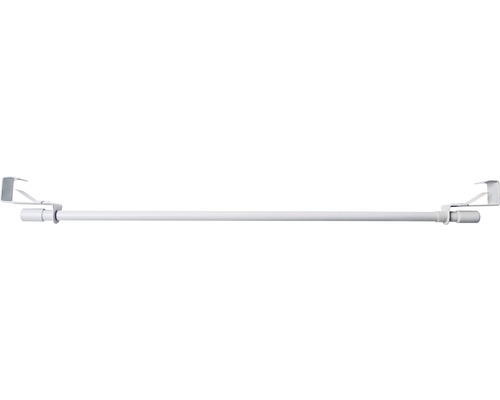 Uitschuifbare klembalk met clip, wit, 45-75 cm, Ø 10 mm