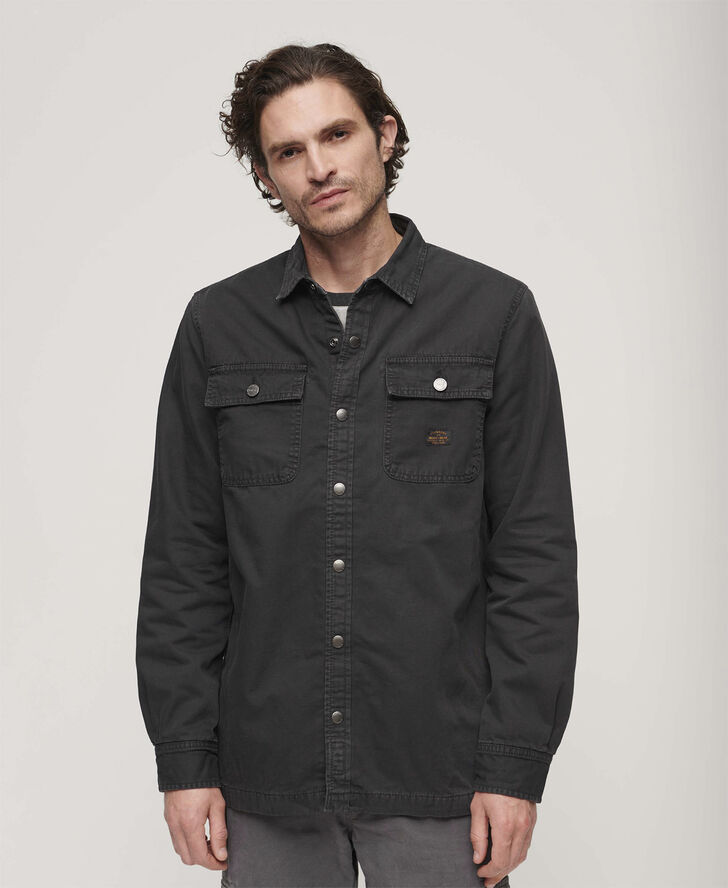 Superdry CANVAS WORKWEAR OVERSHIRT Black
