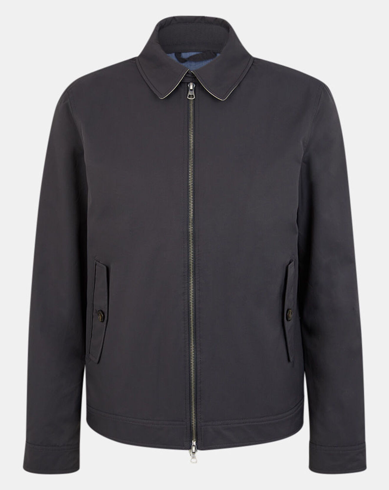 Hackett London Blouson en toile uni bleu foncé