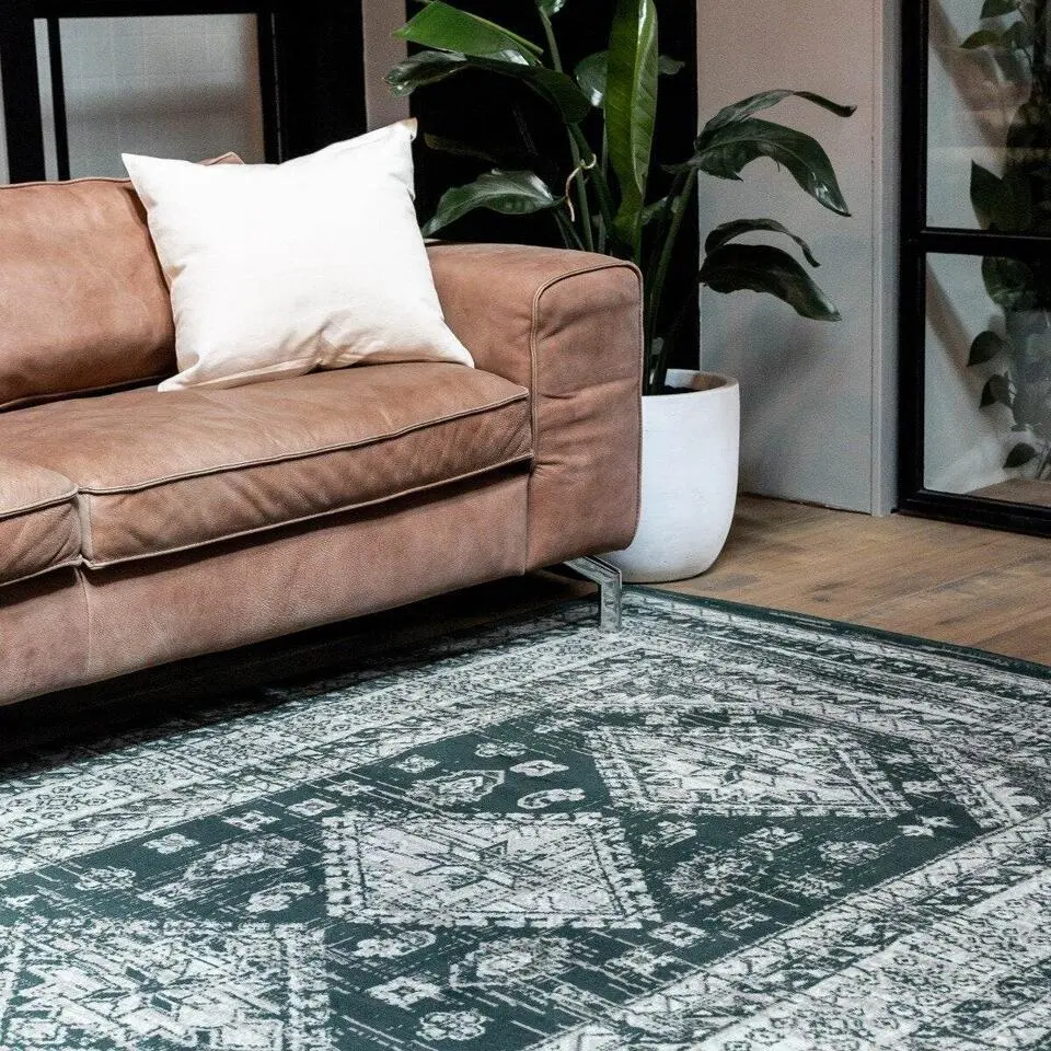 Interieur05 Vintage Vloerkleed Aila Groen - 330 x 240 cm