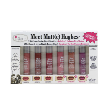 TheBalm Meet Matt(e) Hughes 6 Mini Long Lasting Liquid Lipsticks Kit