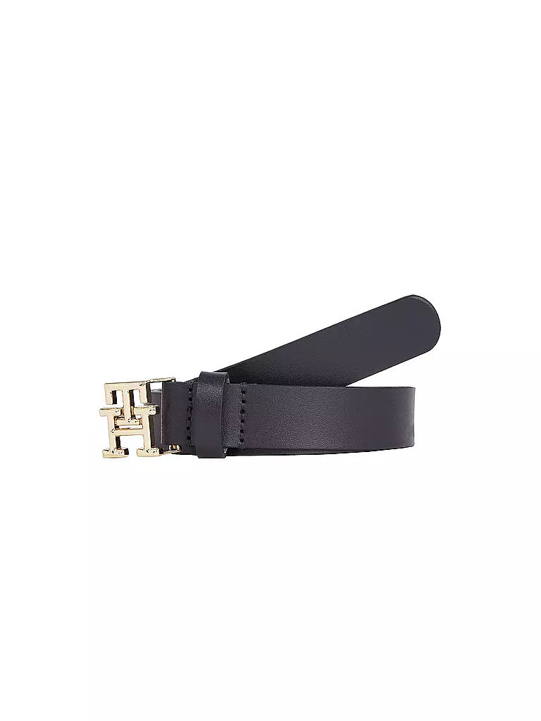 TOMMY HILFIGER Ledergürtel  dunkelblau