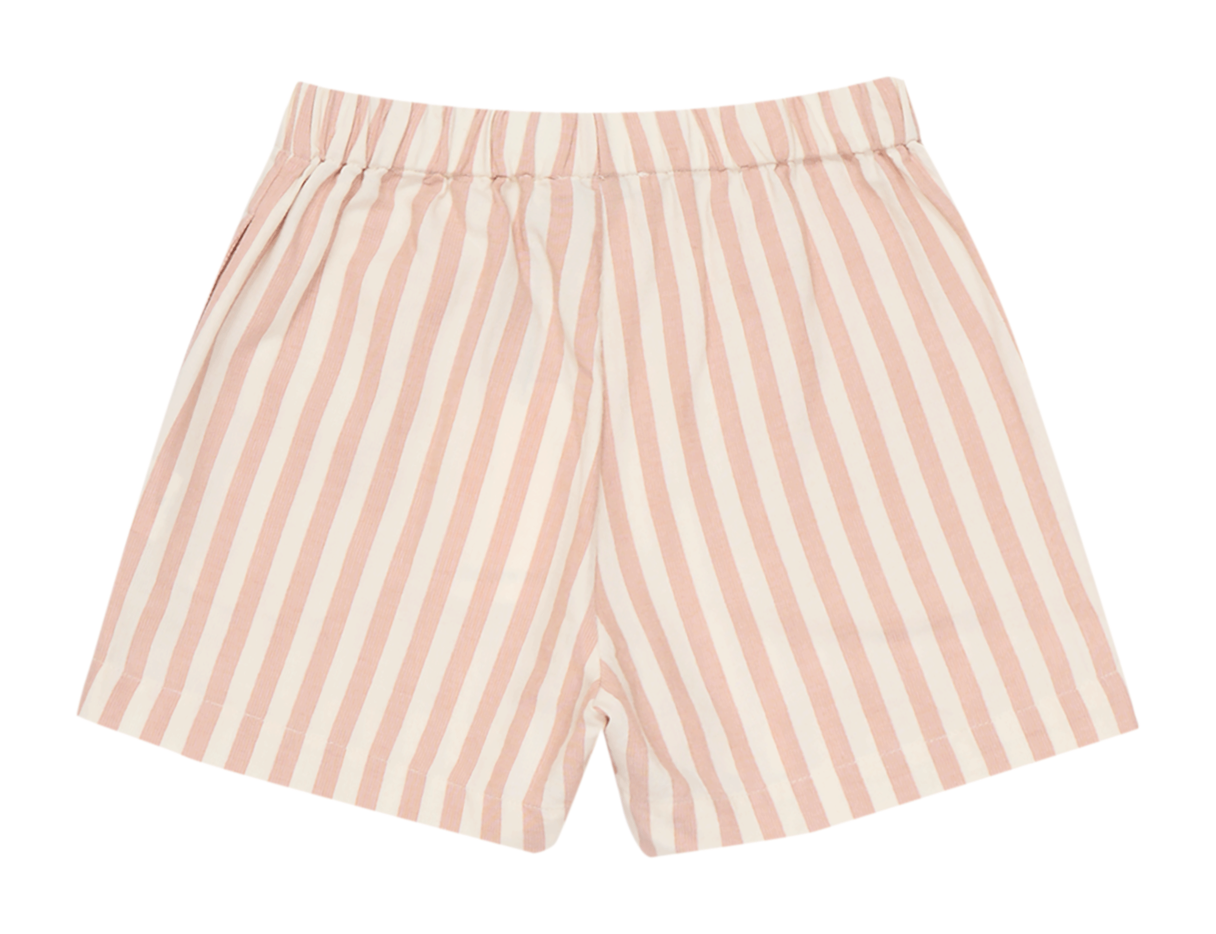 AMBRA - Bermuda en coton rayé | Rose