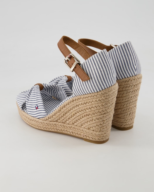 Tommy Hilfiger Seersucker High Wedges in Blau