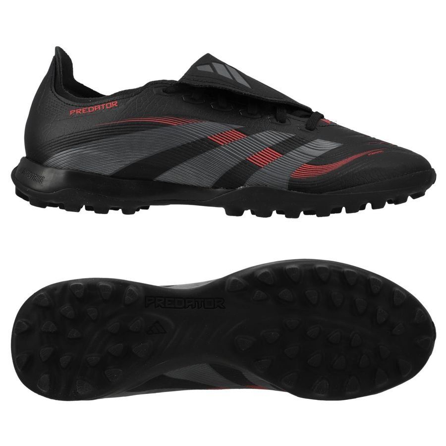 adidas Predator League Fold-over Tongue TF Stealth Victory - Noir/Gris/Lucid Red