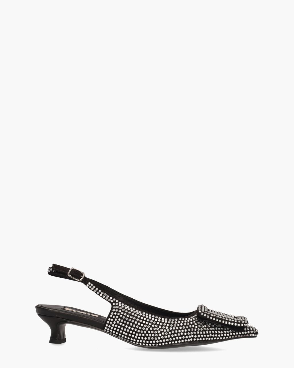 Bibi Lou Poznan Zwart/Zilver Dames Slingbackpumps