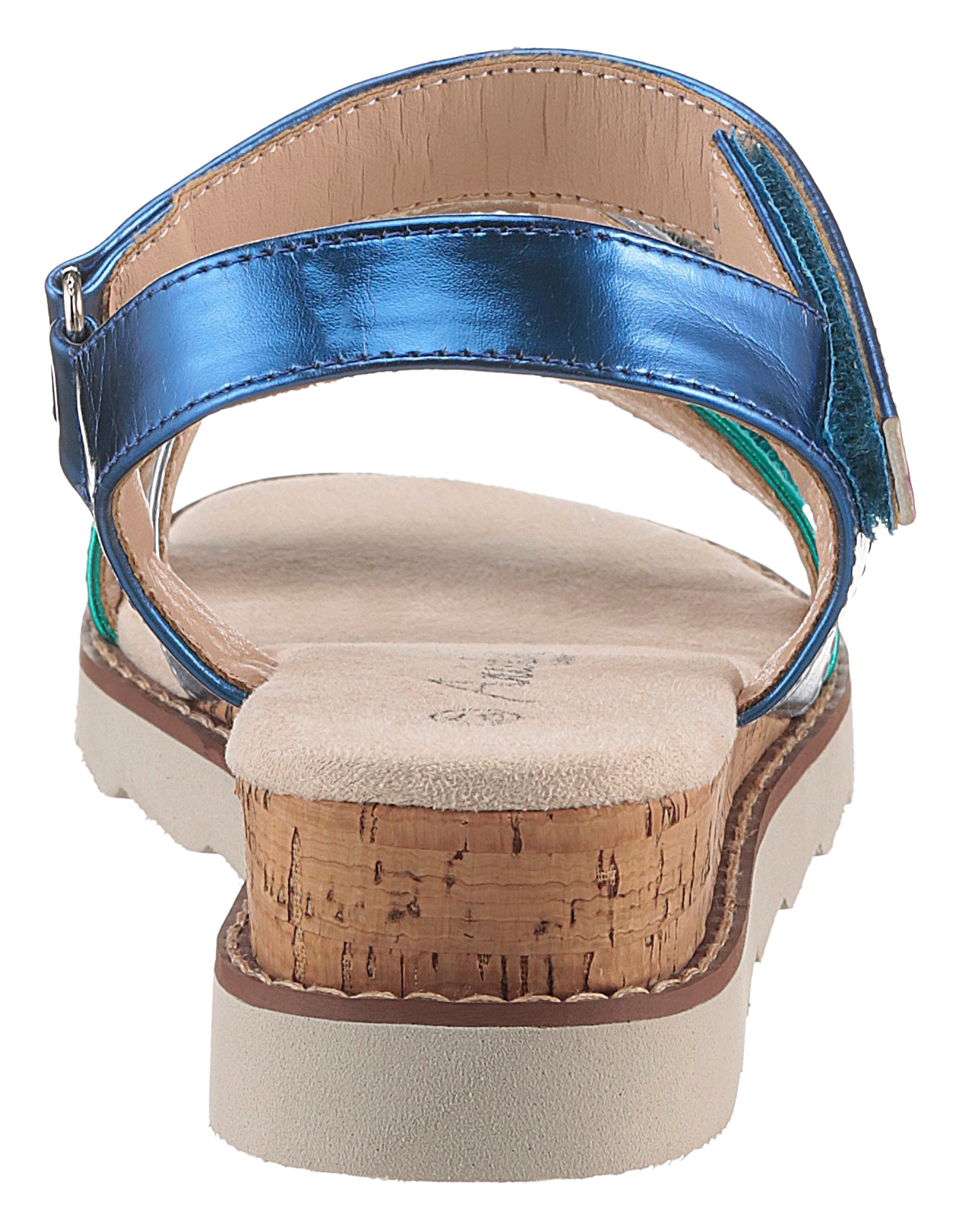 Aniston SHOES Keilsandalette  , Sandale, Sommerschuh, Klettschuh, Metallic-Optik - NEUE KOLLEKTION