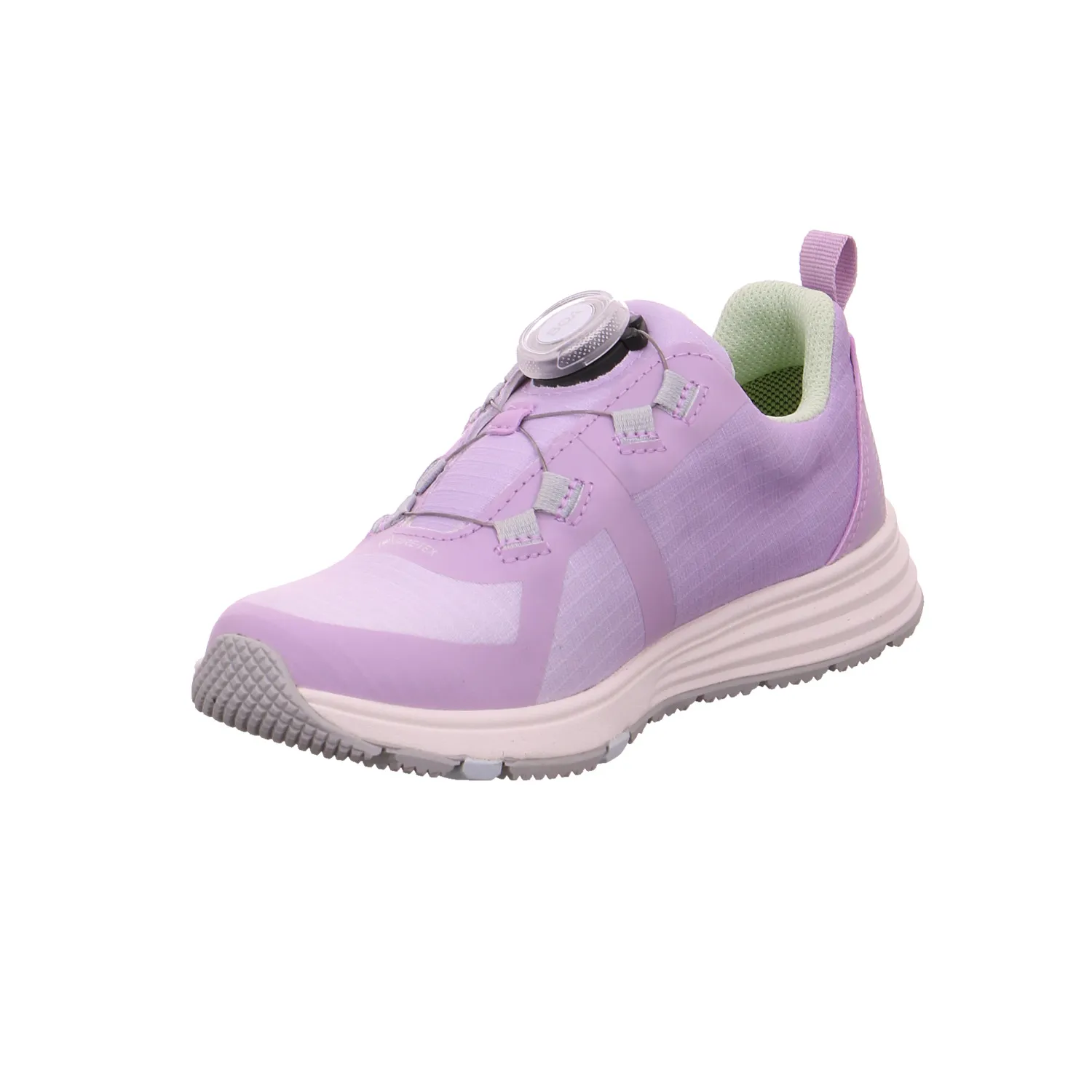 VADO Mädchen-Halbschuh Klett Flieder Textil  Sneaker Outdoor