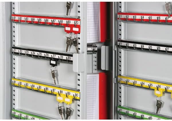 FELGNER Schlüsselschrank S 400Z - 2-türig - vorgerichtet für den Einbau eines Halbzylinders - Schlüsseltresor - RAL 7035 lichtgrau - 19kg