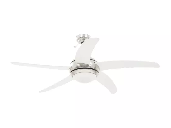 Ventilateur de plafond orné avec lampe 128 cm Blanc