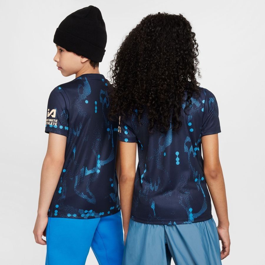 Chelsea T-shirt d'Entraînement Dri-FIT Academy Pro Avant-Match - Bleu Foncé Enfant