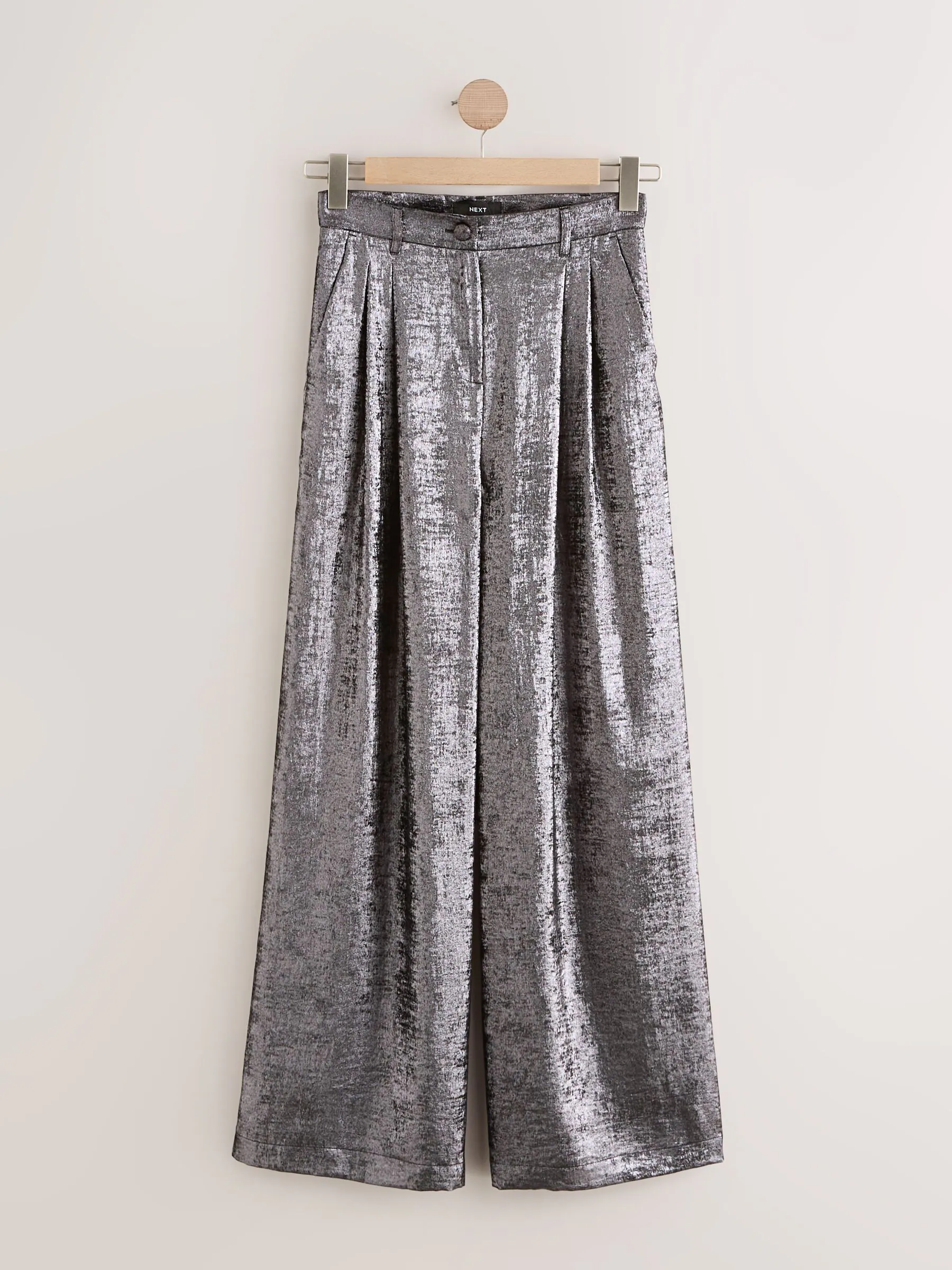Zilver - Metallic Broek met zeer wijde pijpen
