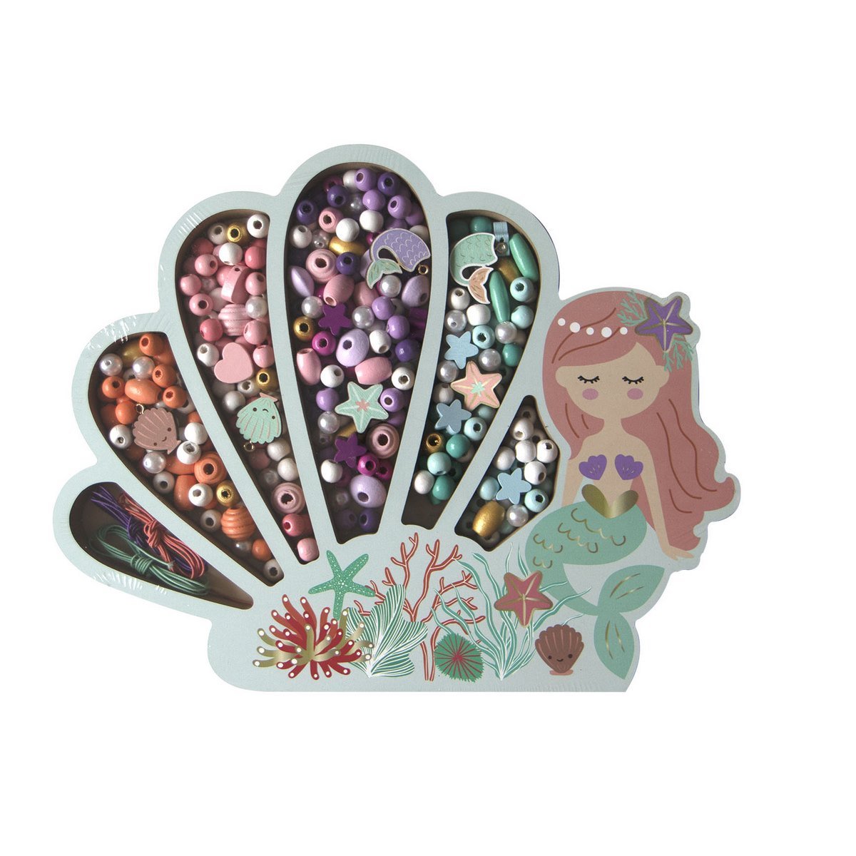Coffret perles en bois sirènes