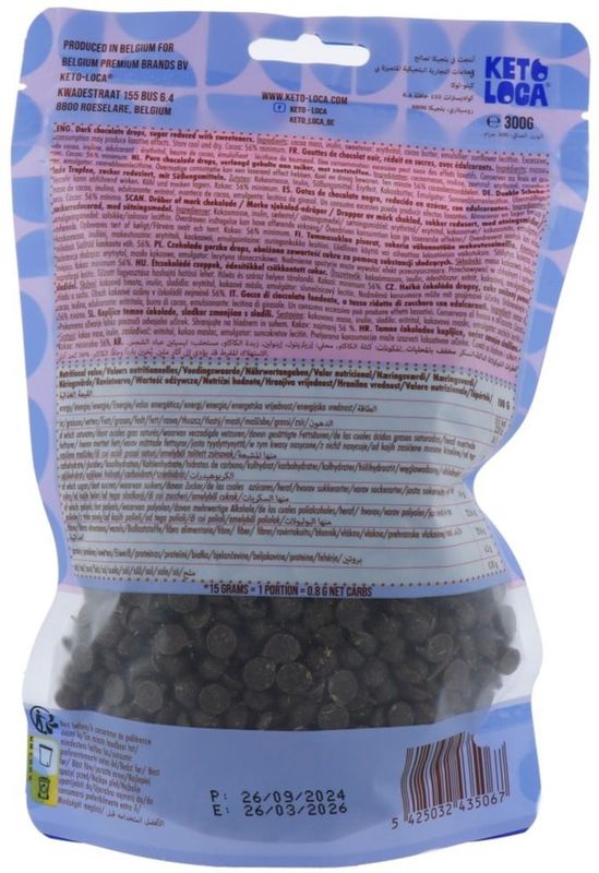 Keto Hero - Belgische Donkere Chocolade Drops - 70% - Keto-proof