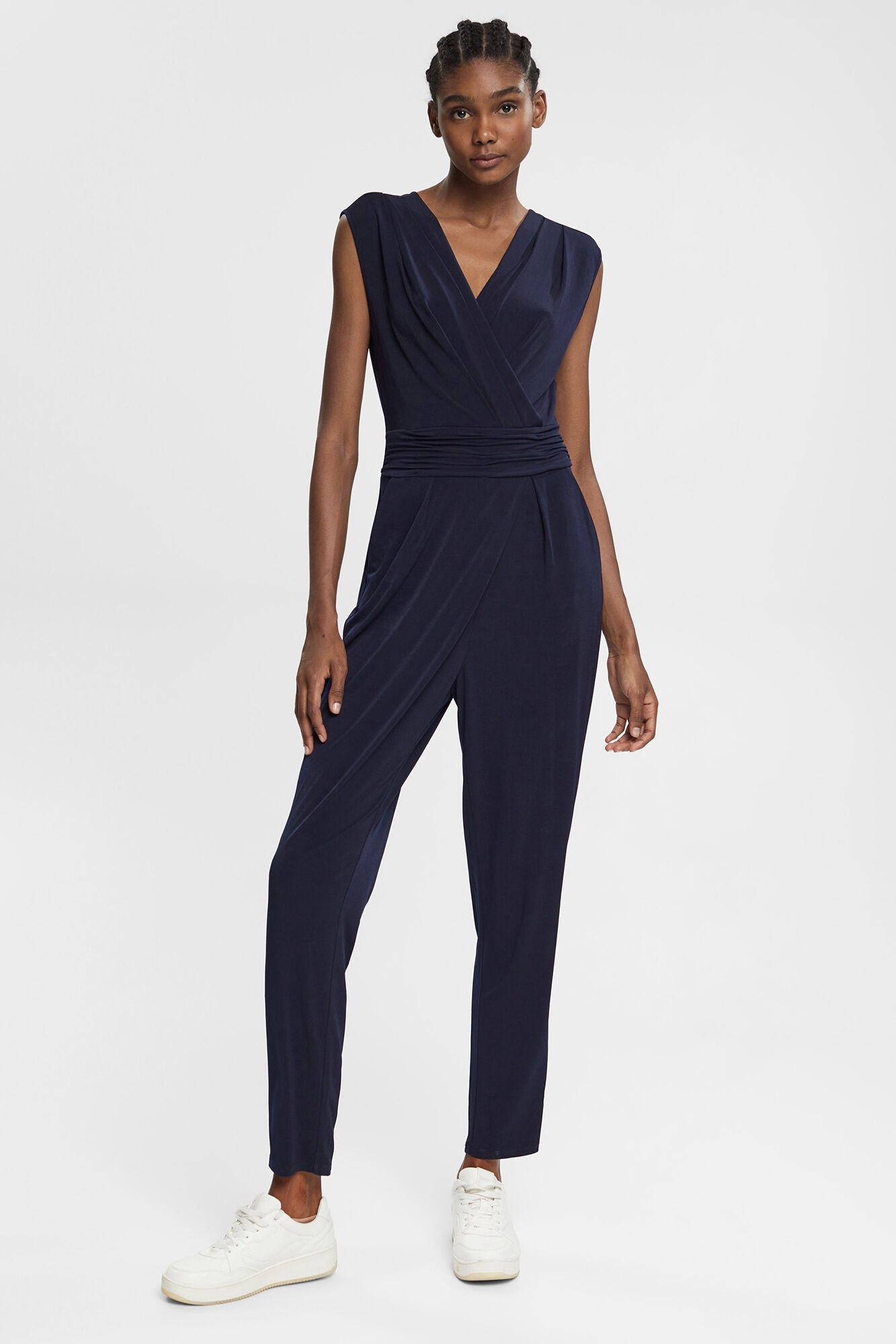 Camisola crossover mono - Azul marinho