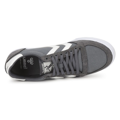 hummel - SLIMMER STADIL LOW - Gris / Blanc