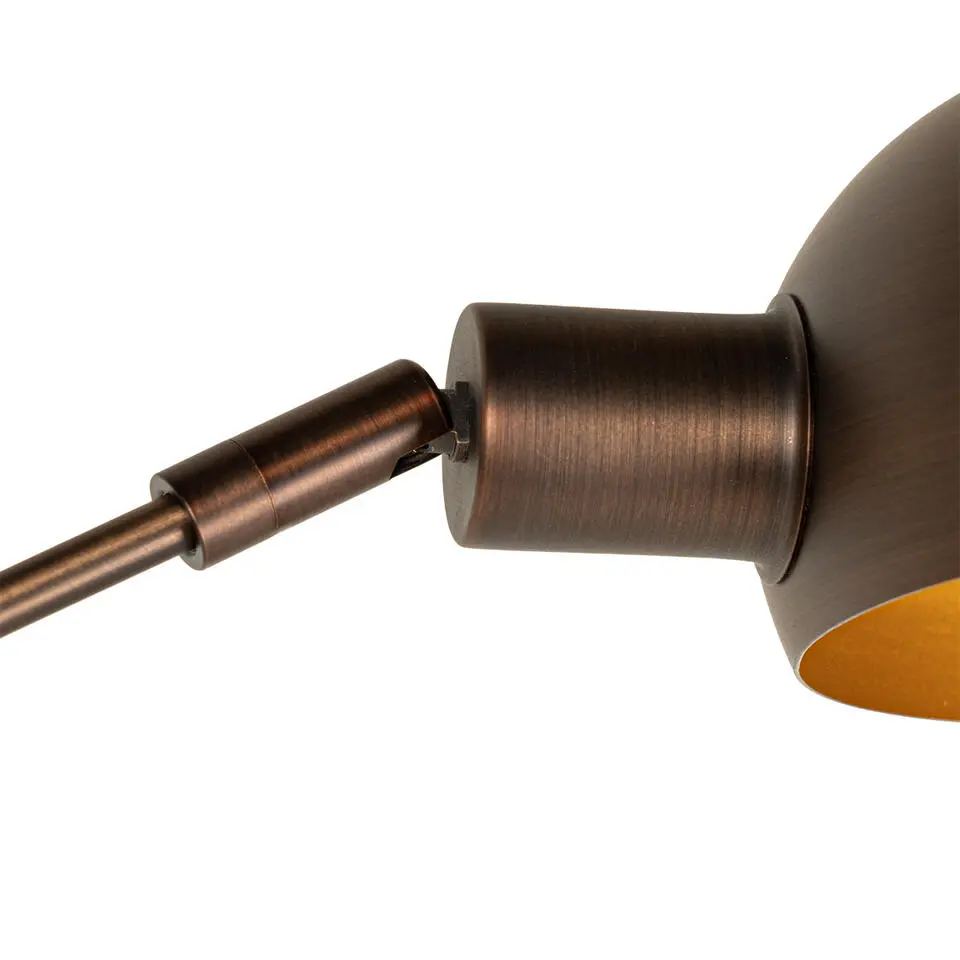 Qazqa vloerlampen sixties bruin e14