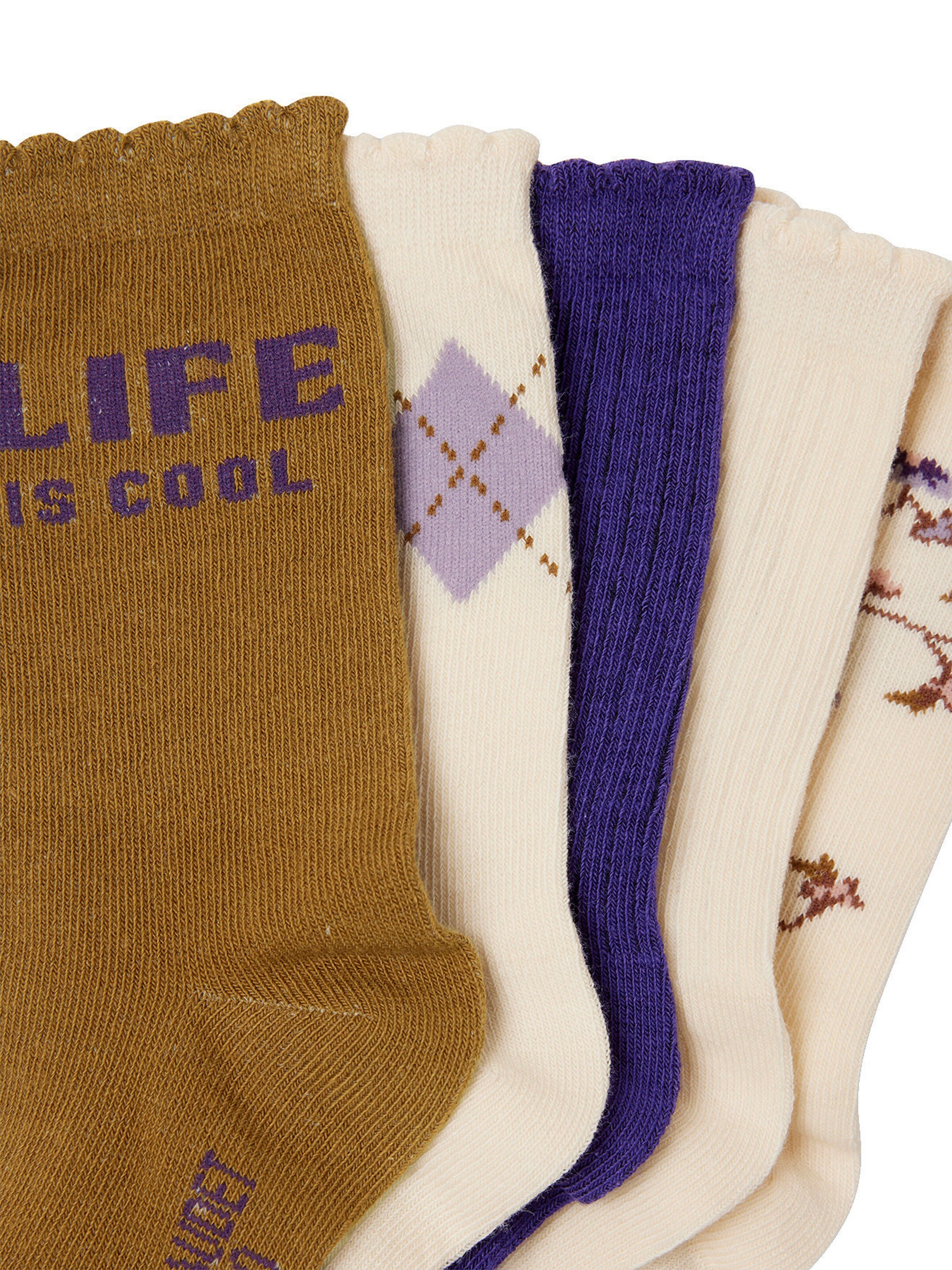 Vertbaudet 5er-Pack Mädchen Socken wollweiß