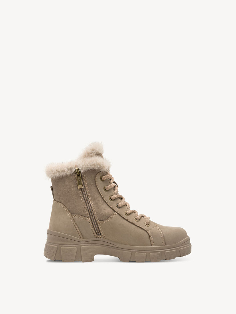 Enkellaarsje - beige warme voering