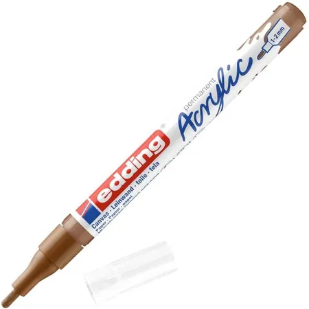 edding 5300 Acrylmarker fein - haselnuss - 1 Acrylstift wasserfest - feine Rundspitze 1-2 mm