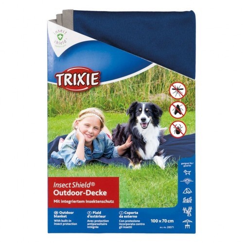Cobertor azul anti-insetos para cães