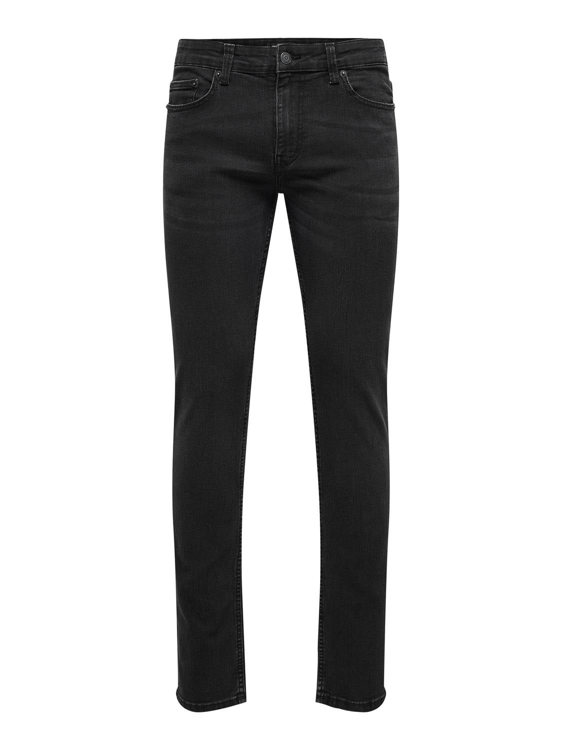 ONSLOOM Mittlere Taille Slim Fit Jeans Black Denim