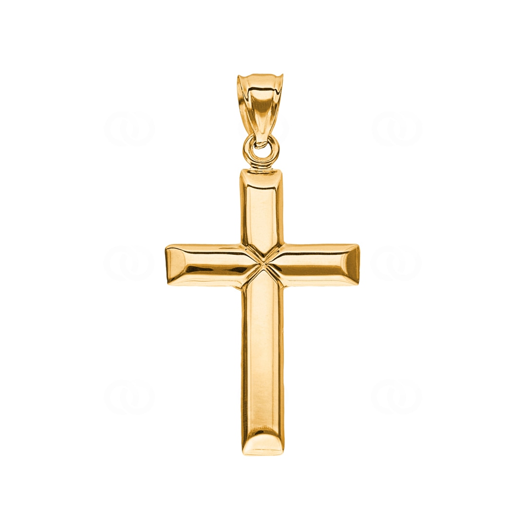 Anhänger 750/18 K Gelbgold Kreuz mit Jesus 42 x 25mm