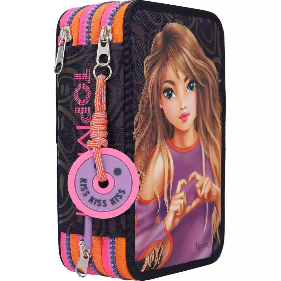 Depesche 3-Fach Federtasche Night Light inkl. Stifte TOPModel bunt