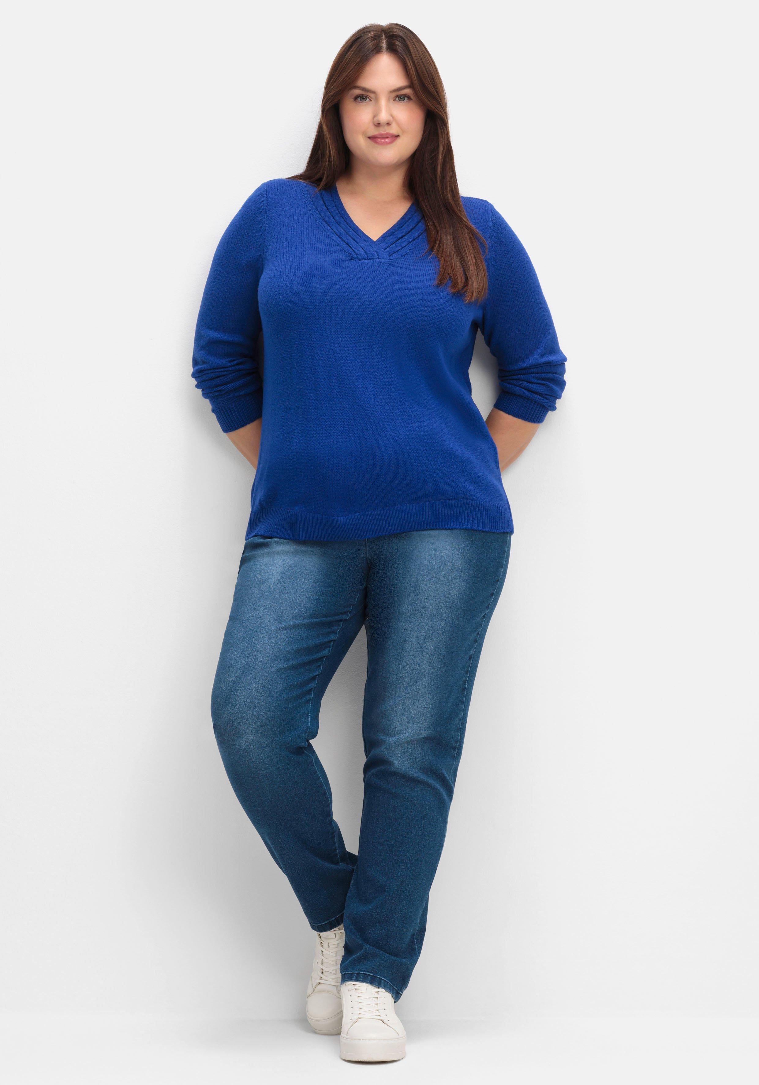 Pullover mit raffiniertem V-Ausschnitt
