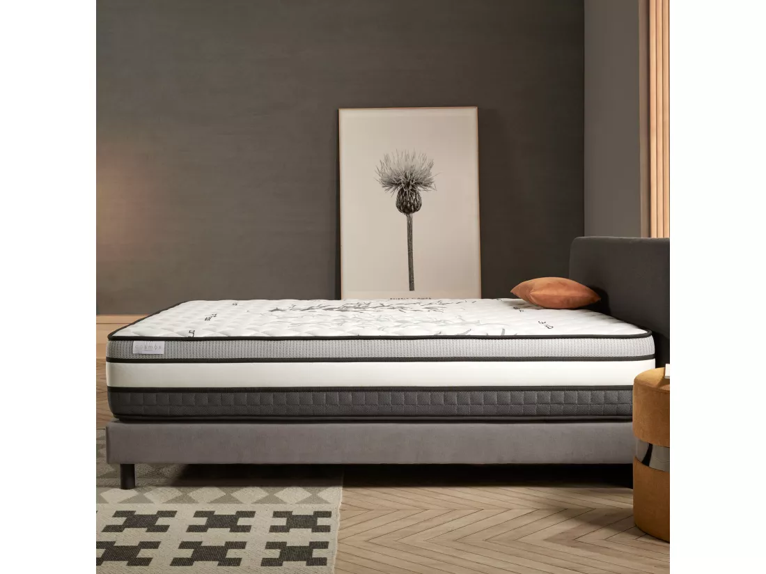 Cosmos - Matelas Solar 140x190 cm - Mousse à mémoire de forme HR - Soutien Blue Latex - Très Épais 30 cm, 7 Zones de confort, Thermorégulateur - Ergonomique