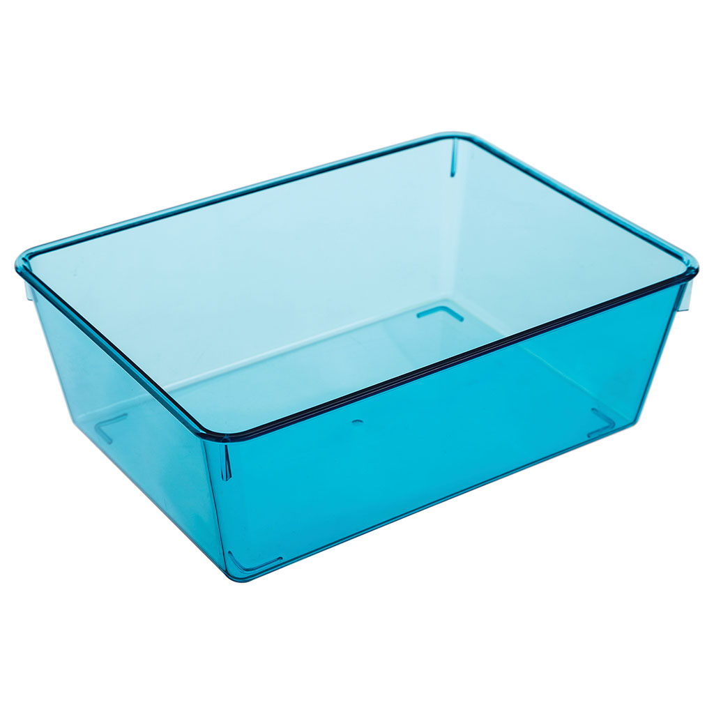 Bac de rangement transparent petit modèle 13.2x6.4x18.3cm