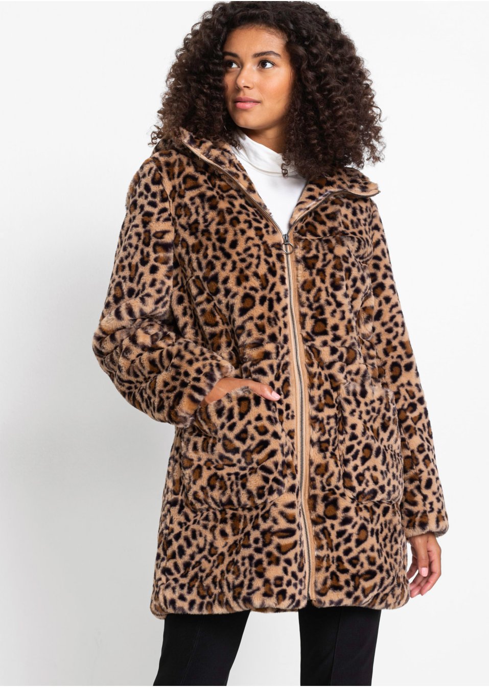 Veste en maille peluche