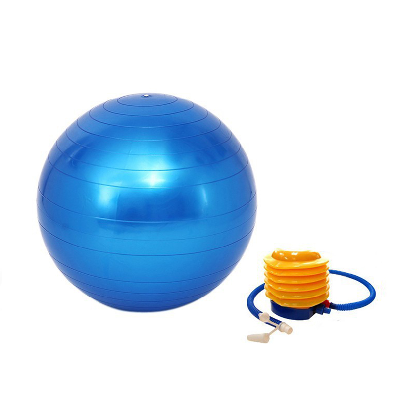 Gymnastikball 85 cm blau mit Pumpe