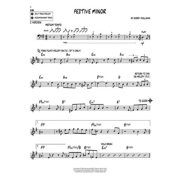 Music Sales Gerry Mulligan Jazz Playalong