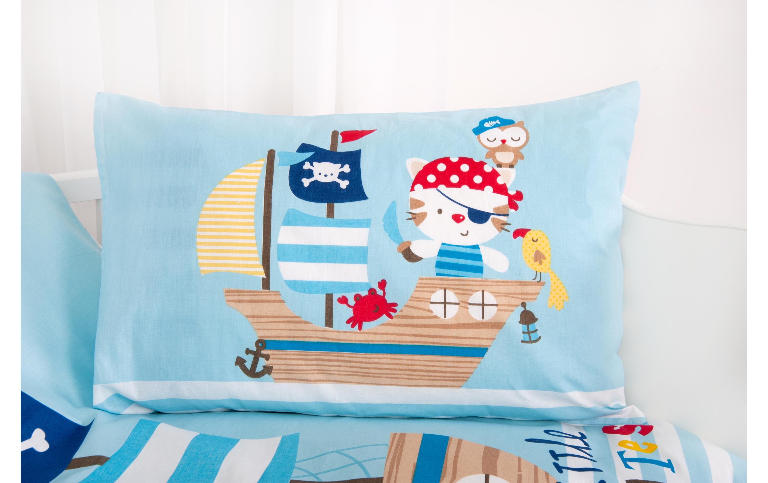 Kinderbettwäsche Little Pirate 100 x 135 cm + 40 x 60 cmBettwäsche für Kinder