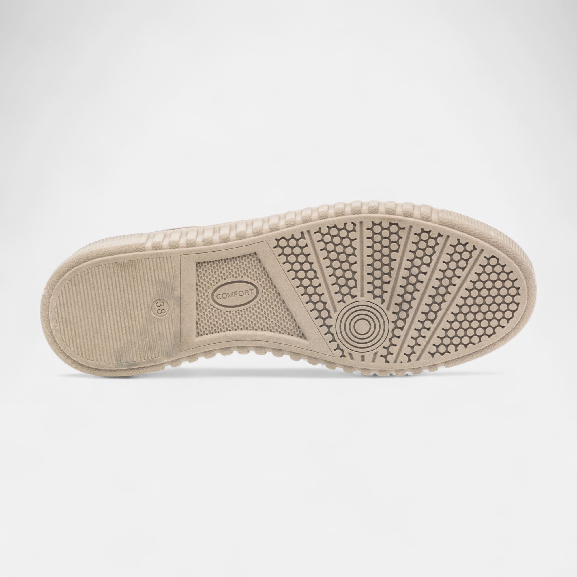 Baskets basses Femme en cuir taupe