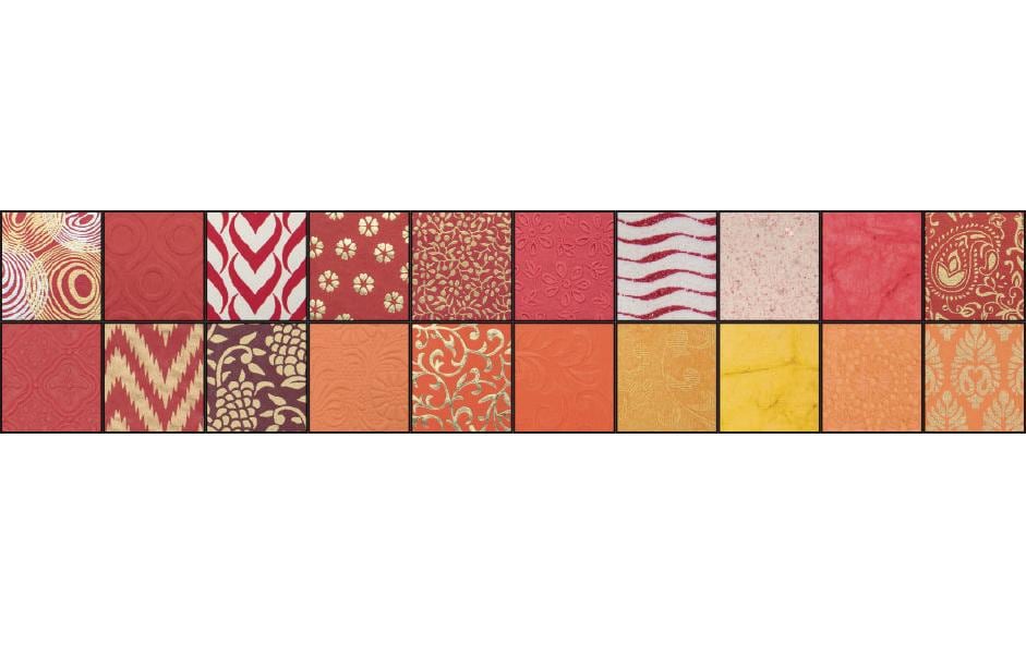 Motivblock India Mumbai Farbig assortiertBastelpapier mit Indischen Motiven