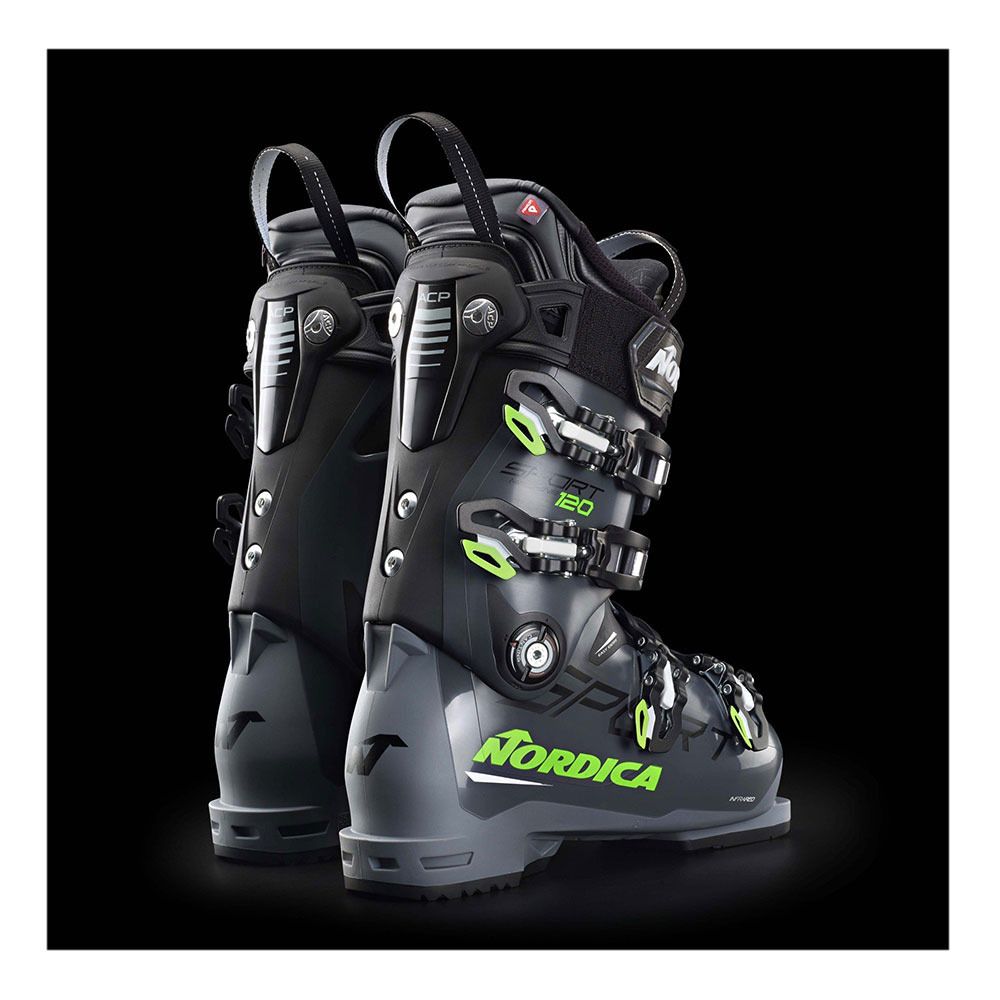 Nordica SPORTMACHINE 120 - Chaussures ski Homme anthracite/noir/vert