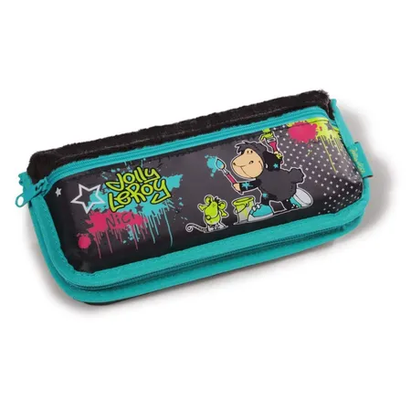 NICI Jolly Leroy & Jolly Mäh Mäppchen Ratte Nylon/Plüsch, 21 x 9 x 6 cm
