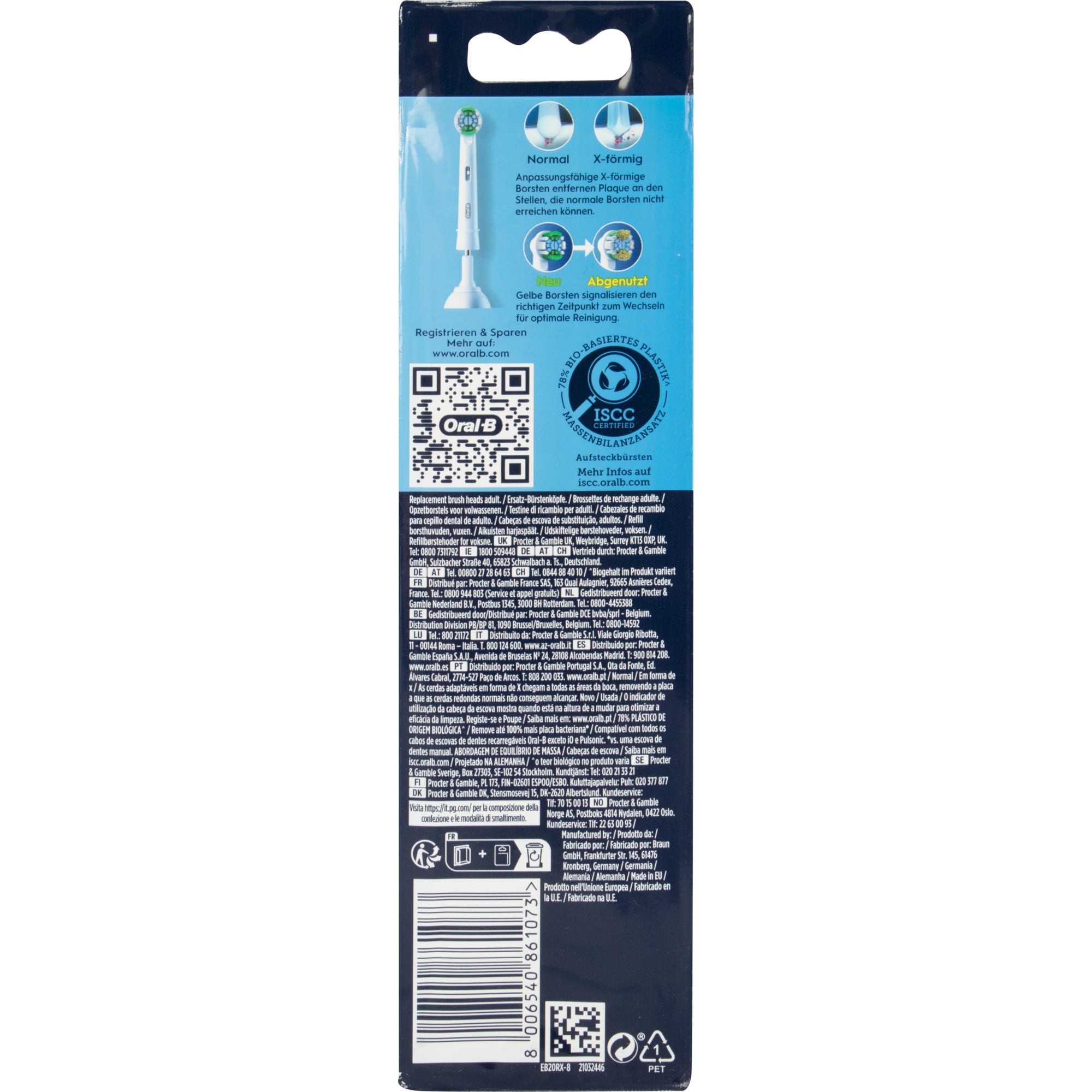 Braun Aufsteckbürste Oral-B Pro Precision Clean Aufsteckbürsten 8er