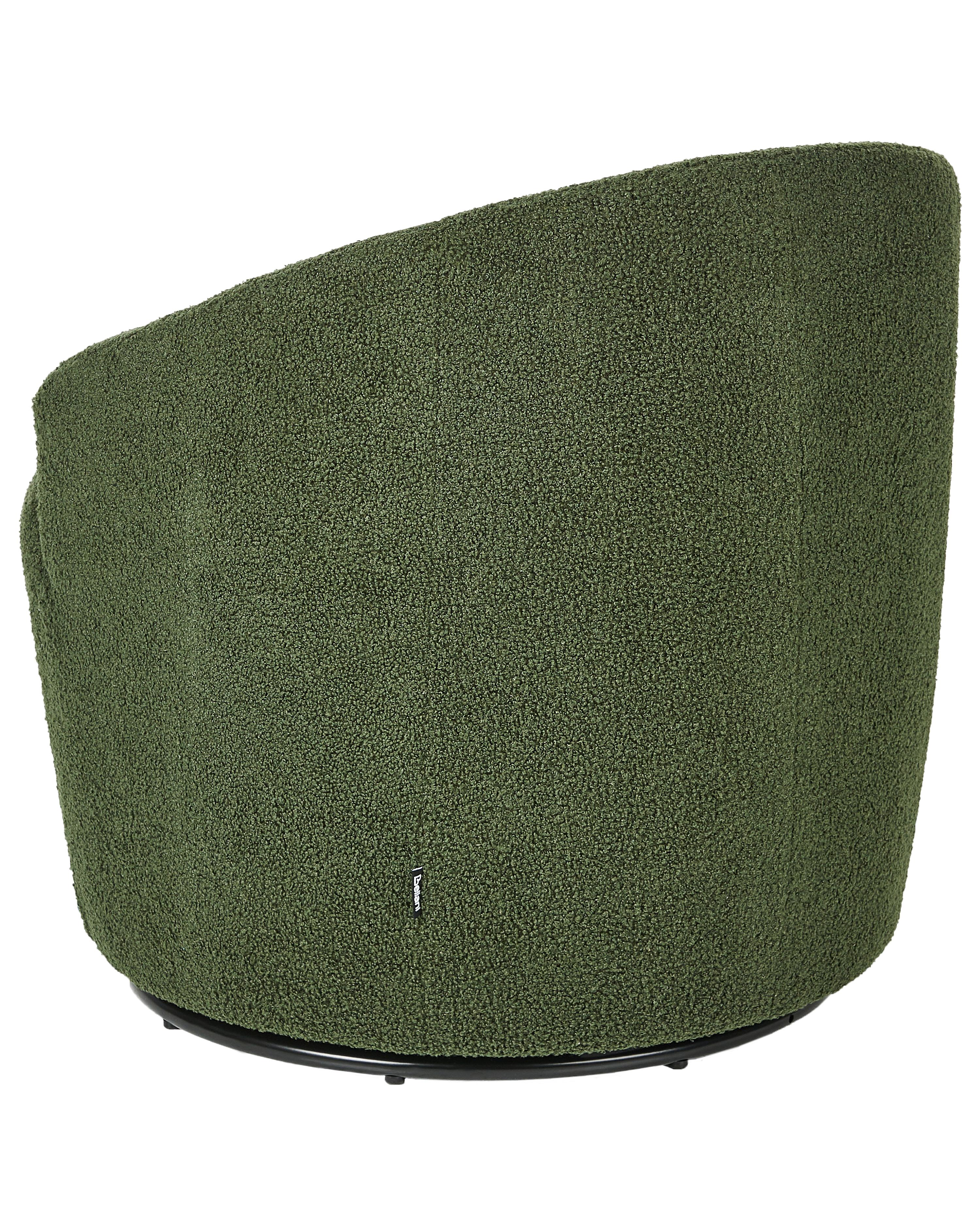 Draaifauteuil DAVIK Bouclé Donkergroen