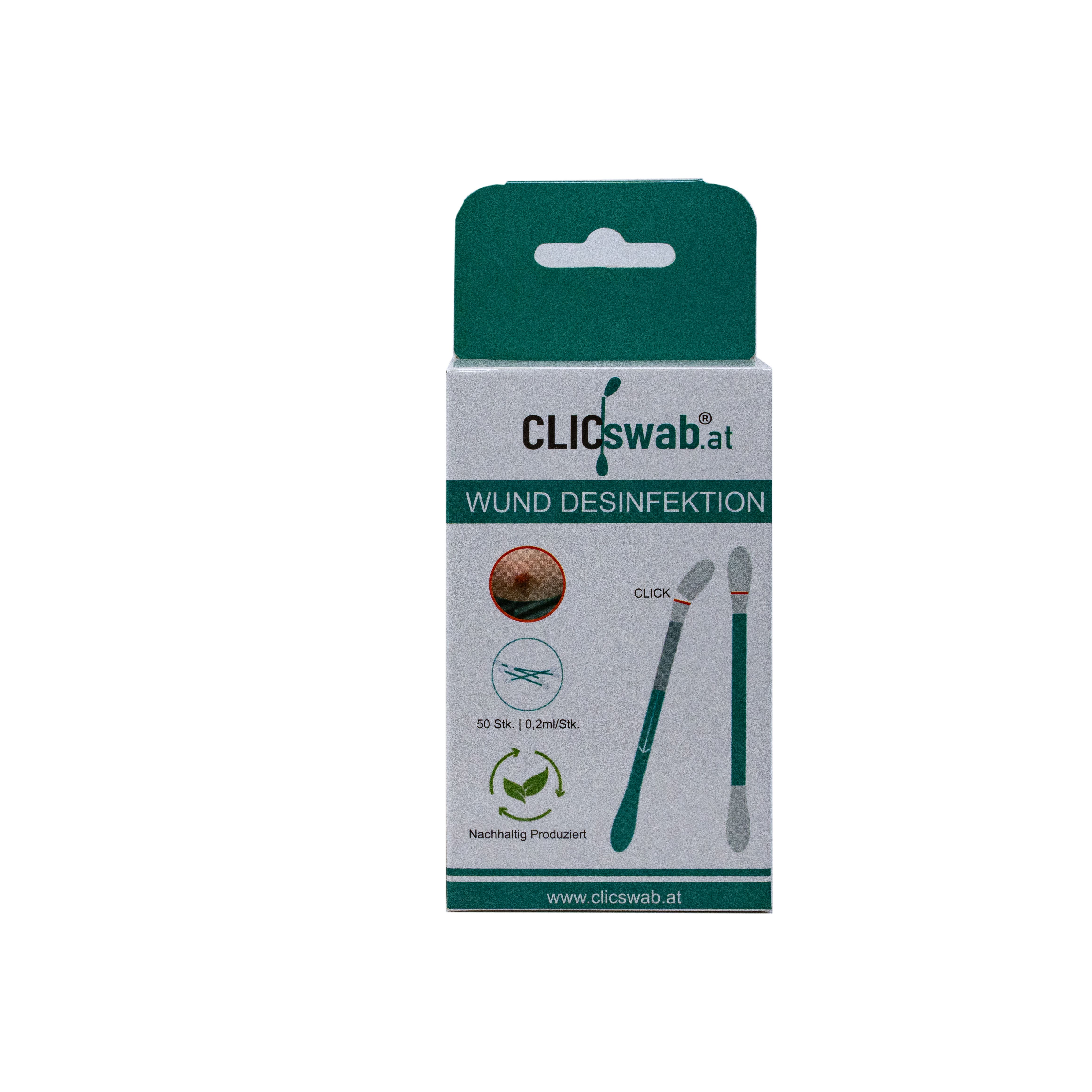 CLICswab Wund Desinfektion