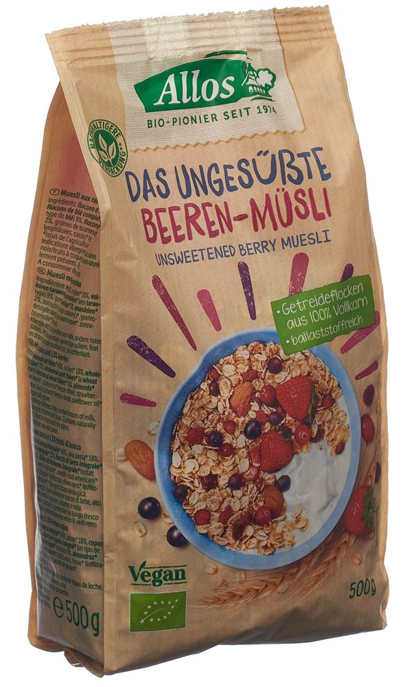Allos Das ungesüsste Beeren-Müsli<br>500 g, Beutel