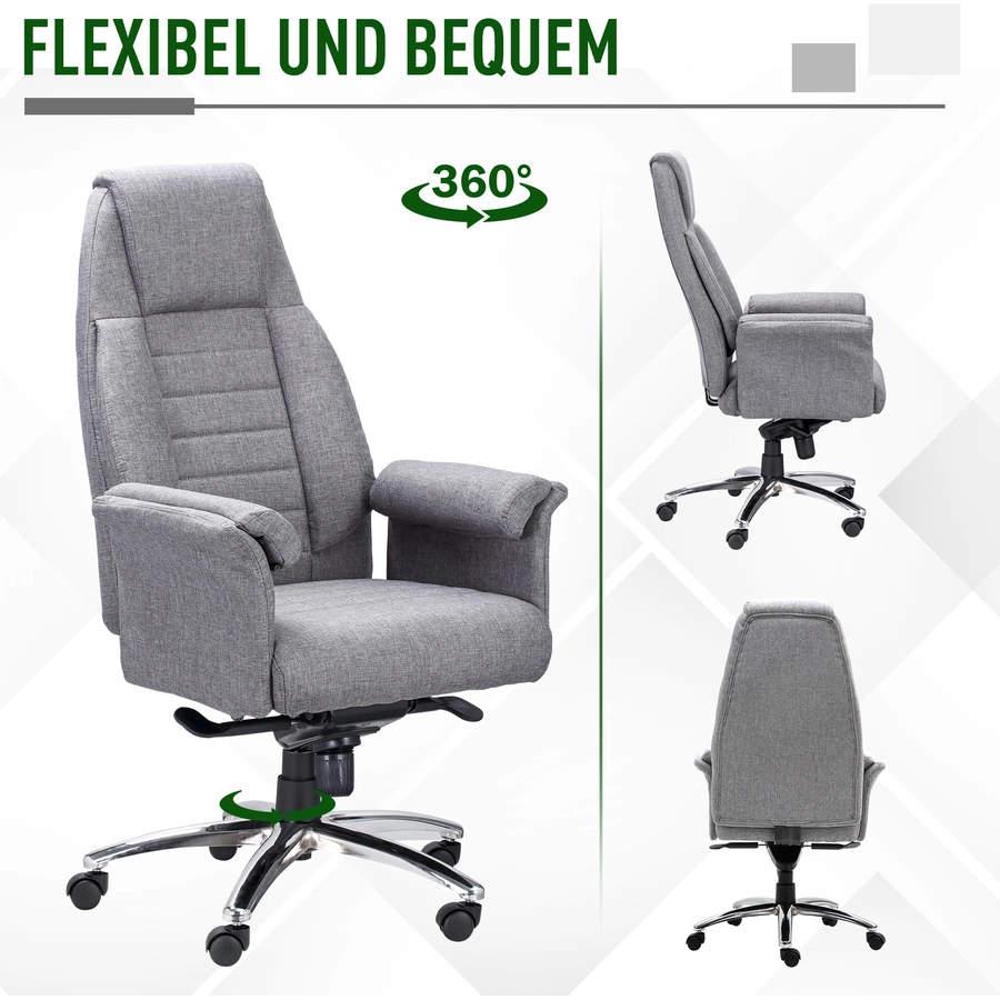 Vinsetto Bürostuhl  ergonomisch hellgrau