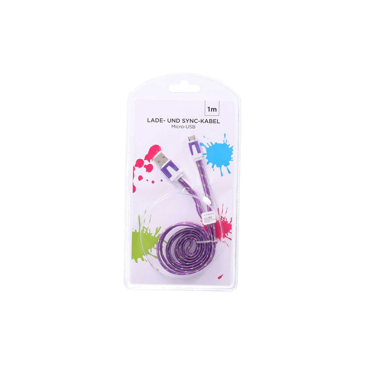 2in1 USB Sync-/Ladekabel 6farbig