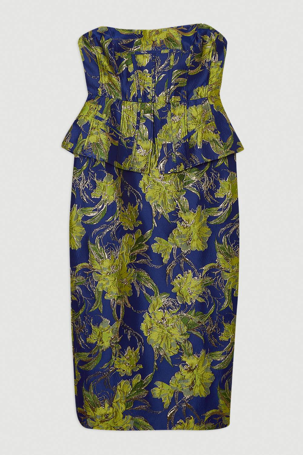 KarenMillen Robe Crayon Mi-Longue Ajustée à Jacquard Floral Petite Taille