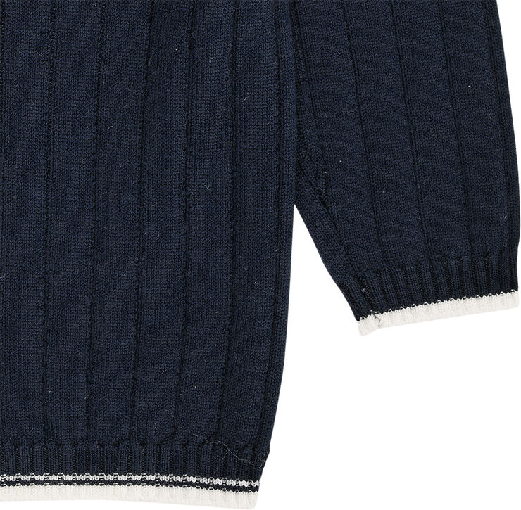 Copenhagen Colors MERINO POLO SHIRT Navy/cream combi